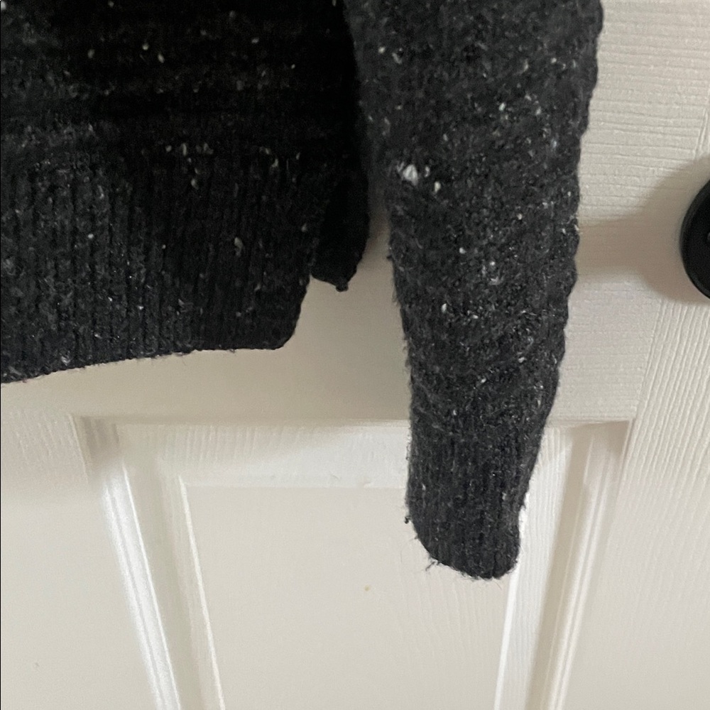 Madewell Black Flecked Turtleneck Sweater - Picture 3 of 5